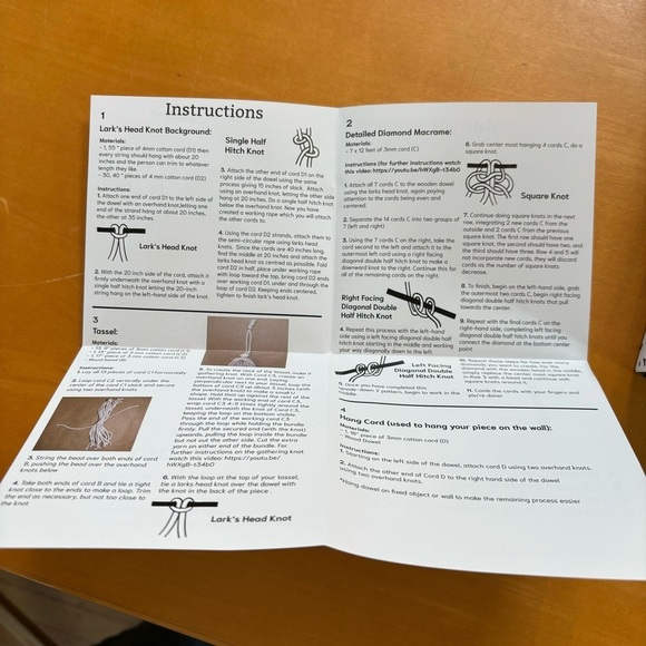 Macrame Wall Hanging NWT DIY KIT. - Picture 8 of 11